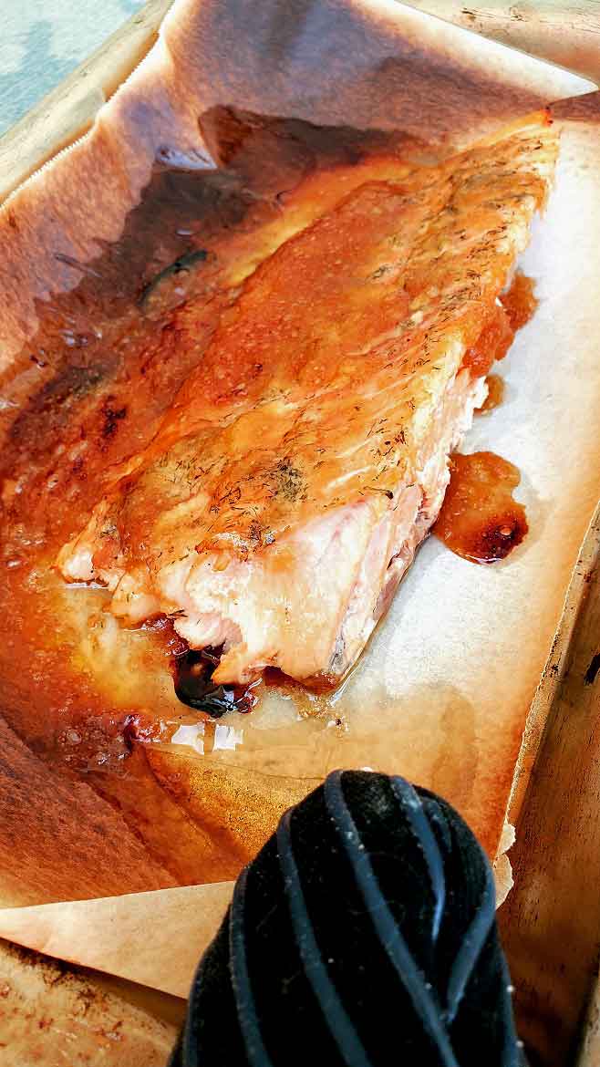 salmon with brown sugar glaze