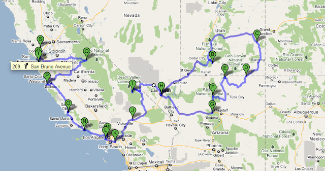 Viaje Por El Oeste De Estados Unidos