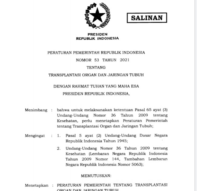 Peraturan pemerintah pp nomor 3 tahun 2021