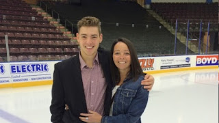 Tyson Jost And His Mother Laura At Und