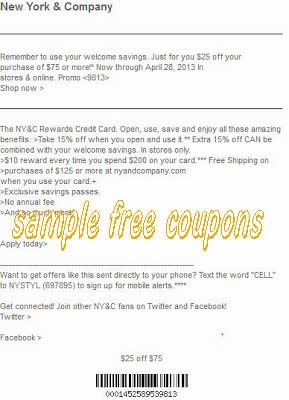 Printable Coupons: New York And Company Coupons
