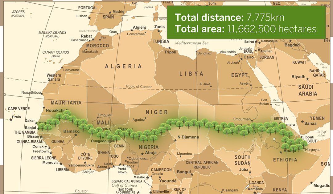 The Great Green Wall of the Sahara Mapped