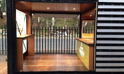 Small Container Restaurant made with 20 Feet Shipping Container Container Interior Design Idea