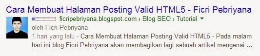 Cara Meletakan Judul Artikel di Depan Nama Blog - Ficri Pebriyana