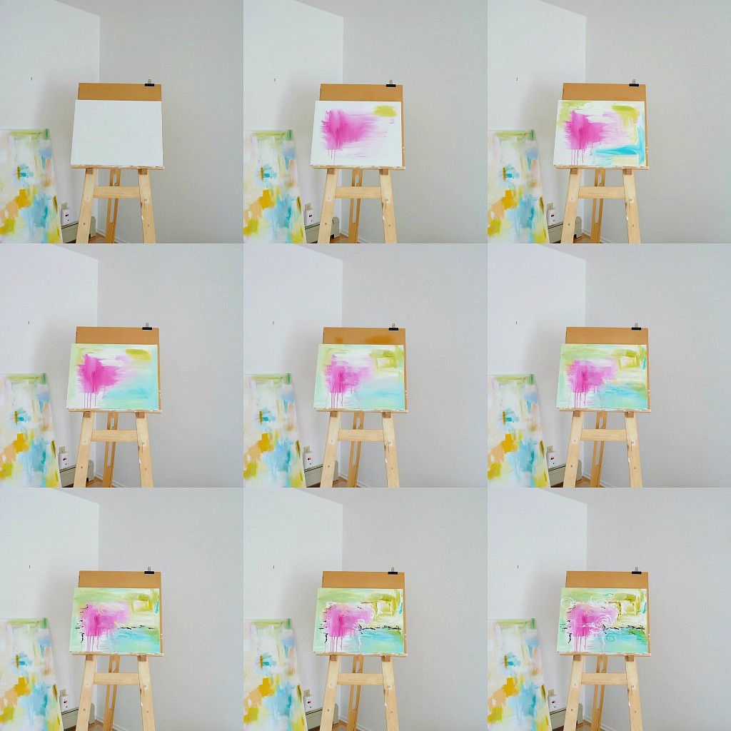 DIY Abstract Art Tutorial with Step by Step Photos + Instructions