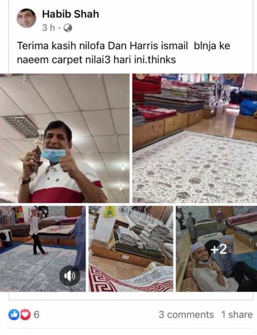 Karpet neelofa beli Neelofa didakwa