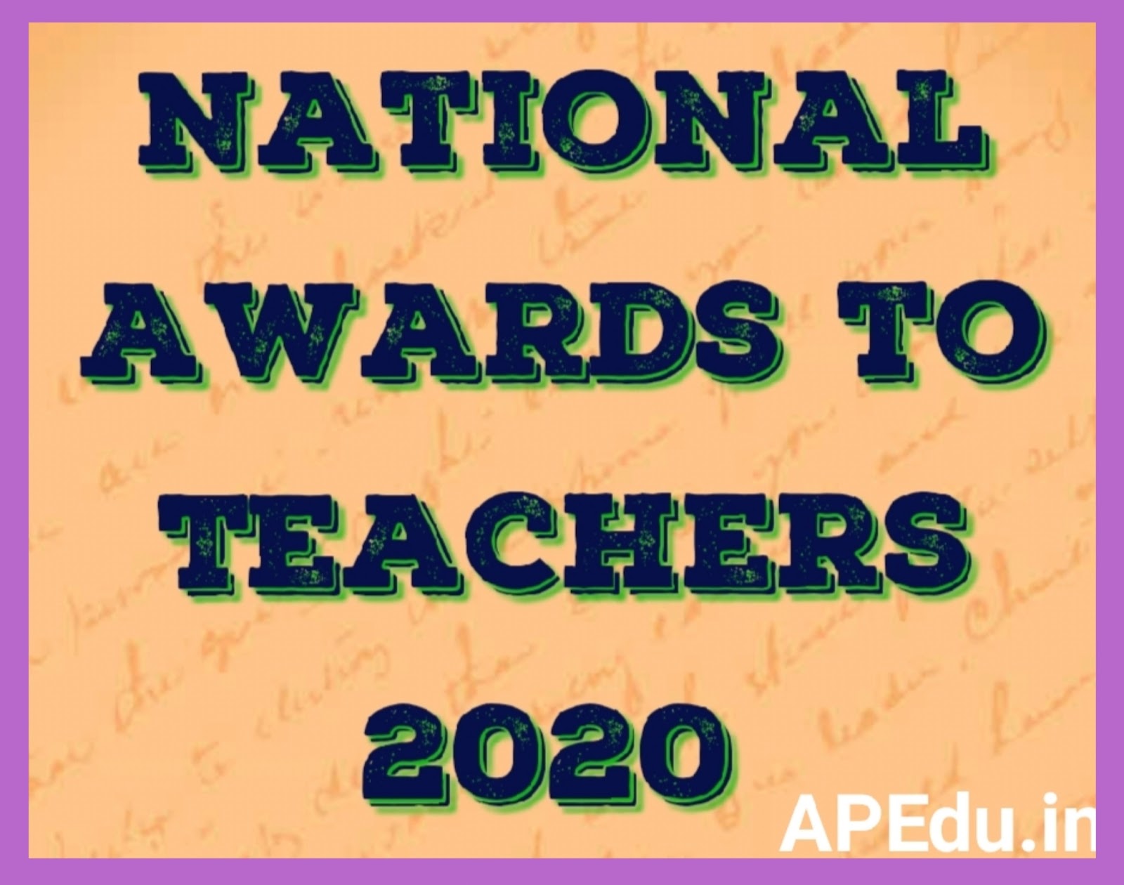 Application for National Best Teacher Award APEdu