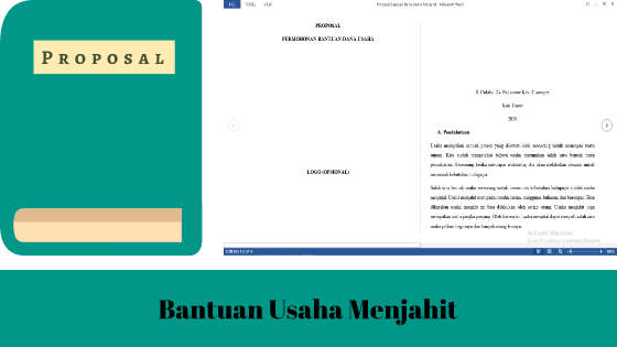 (Pdf) Contoh Proposal Bantuan Dana Usaha Menjahit Tentang Proposal