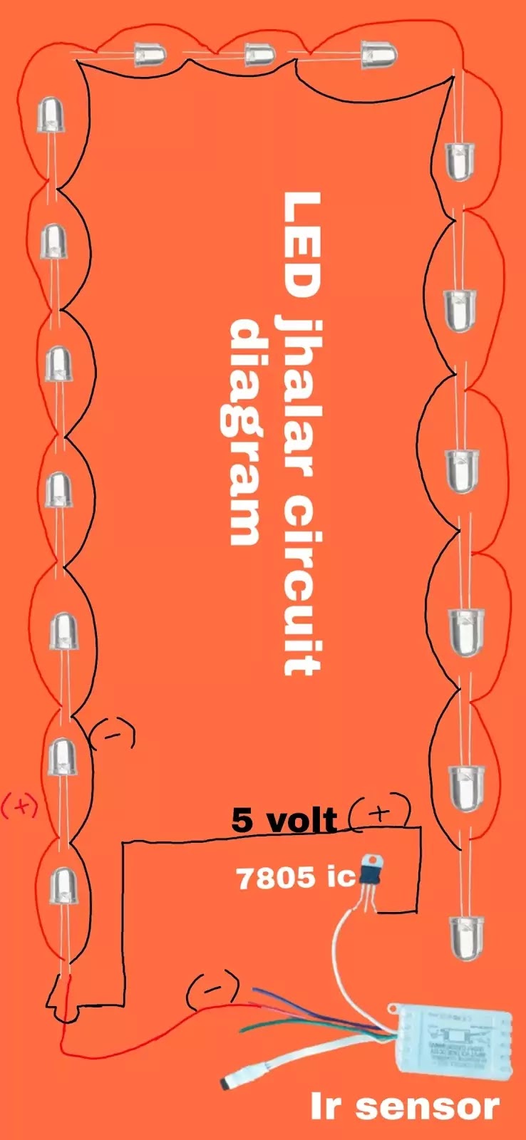 LED jhalar circuit diagram