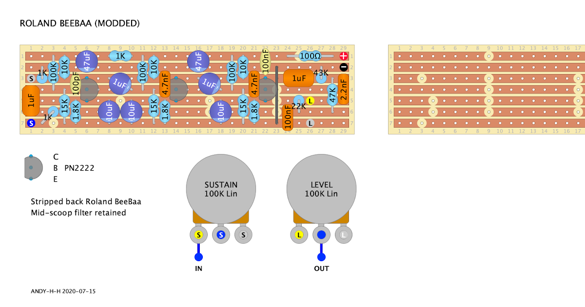 Guitar Effects Vero Point to Point Tag Board Layouts ROLAND