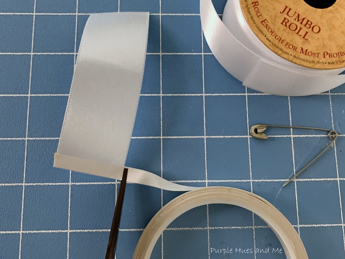 Antique White Silk Look Cut Edge Ribbon - 2, Hobby Lobby
