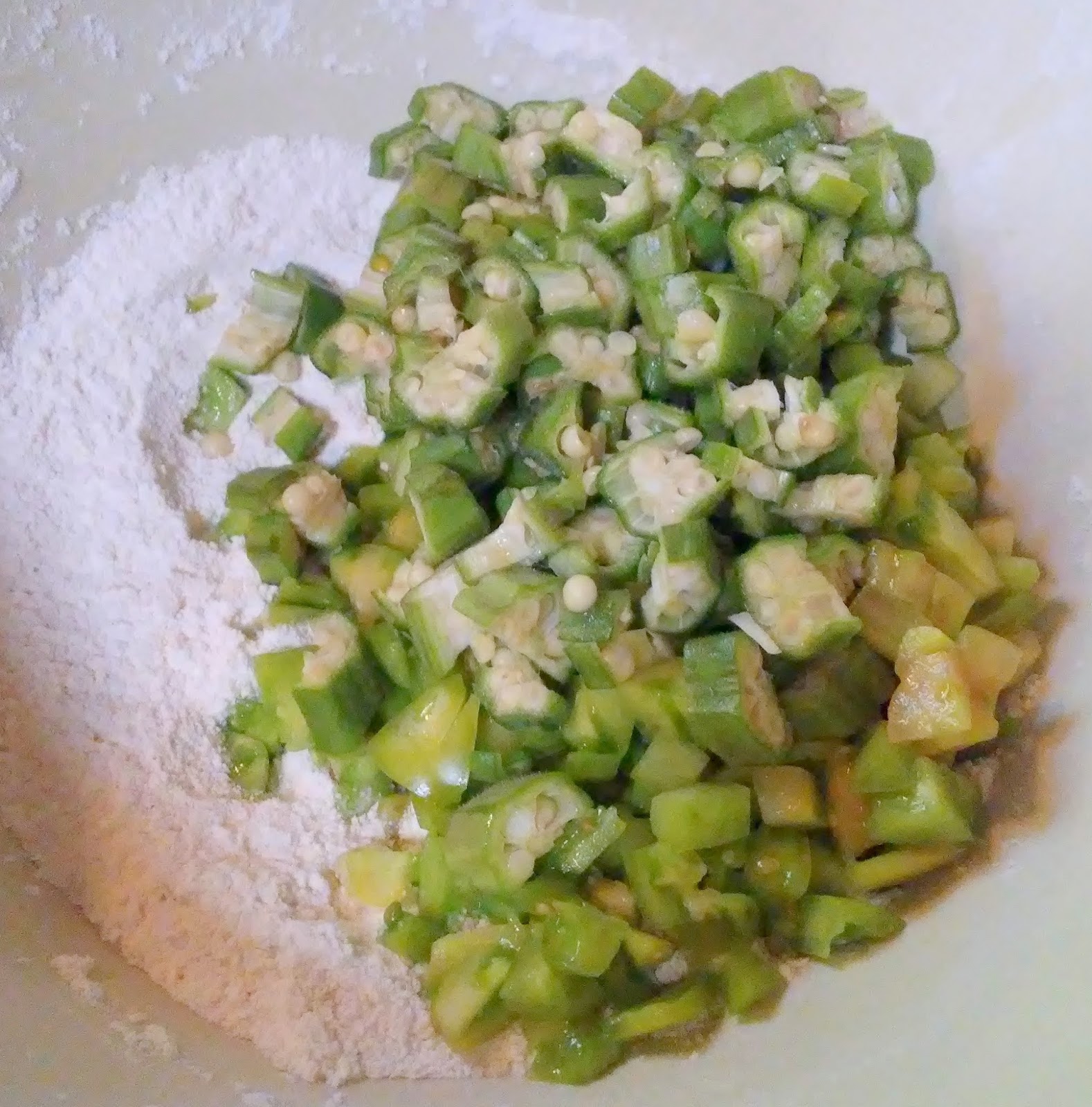 Our Garden and Table n'at Okra and Green Tomato Fritters