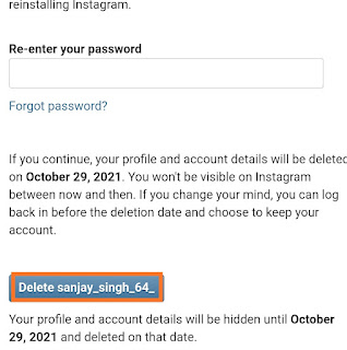 How to delete Instagram account