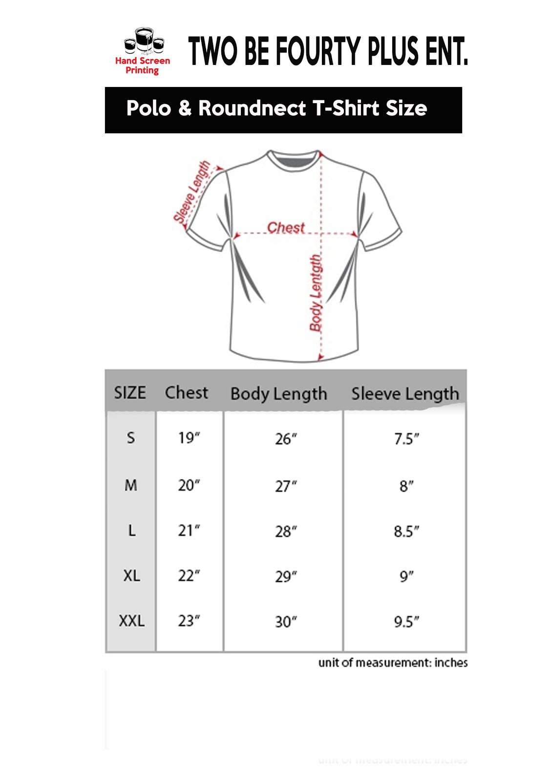Chart Tshirt Short Sleeve