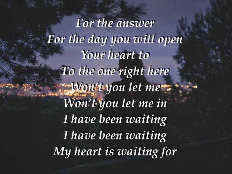 画像をダウンロード lyrics waiting for you 272759Lyrics waiting for you to call me