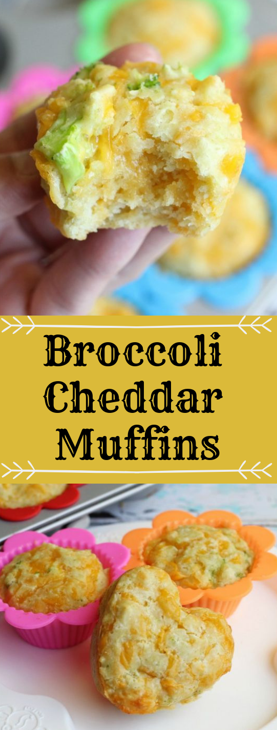Broccoli Cheddar Muffins #diet #muffins