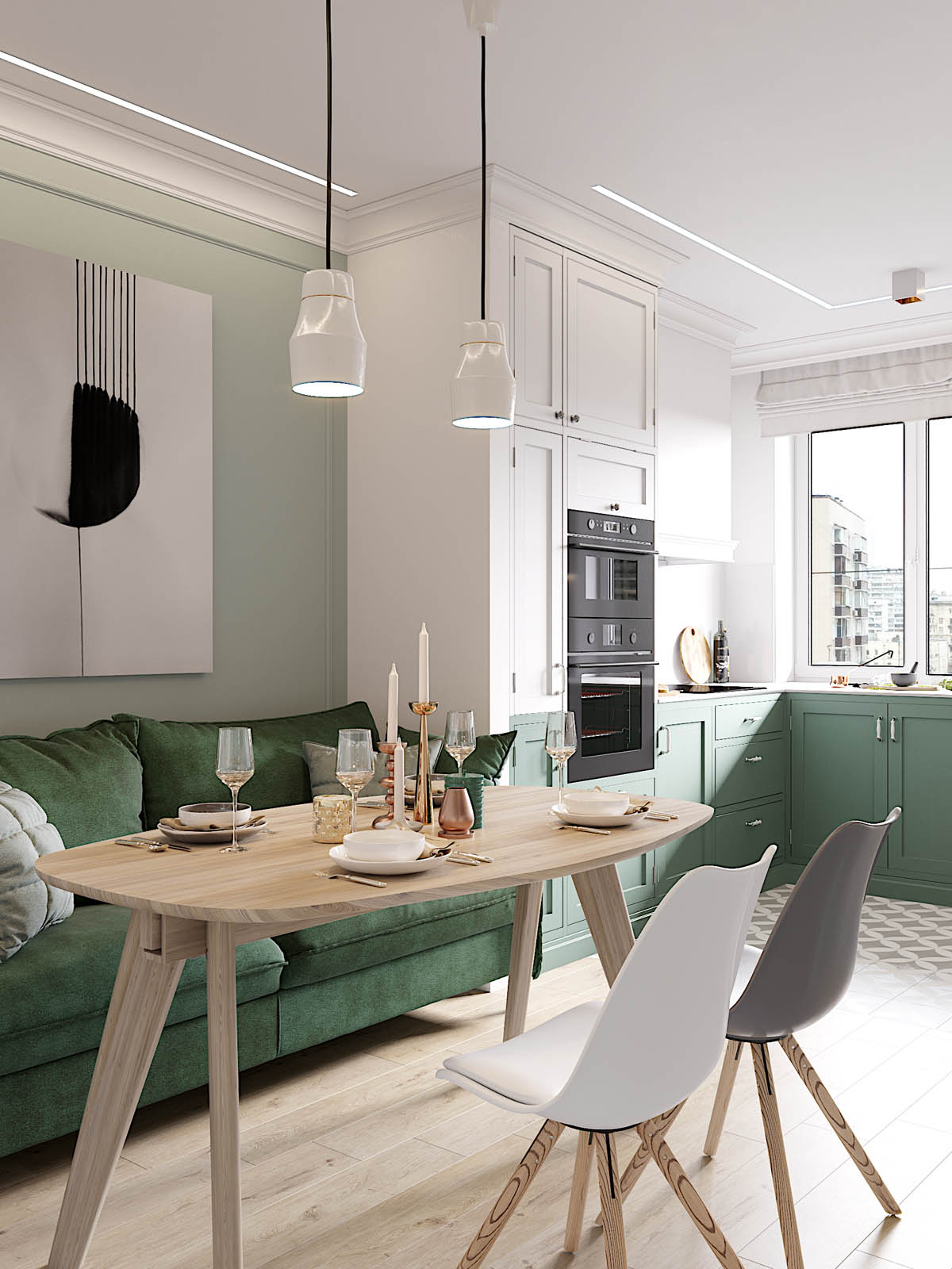 Sophisticated Scandinavian Style Home With Green Decor :: Cool Chic Style Fashion