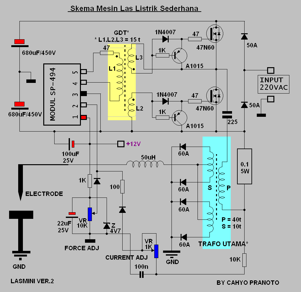 48 Skema Pcb Las Listrik