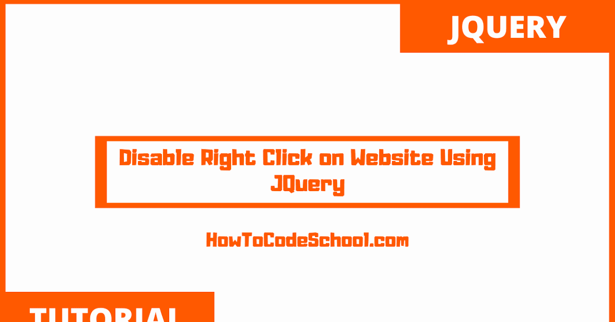 Disable Right Click on site Using JQuery