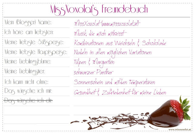 MissXoxolat Freundebuch