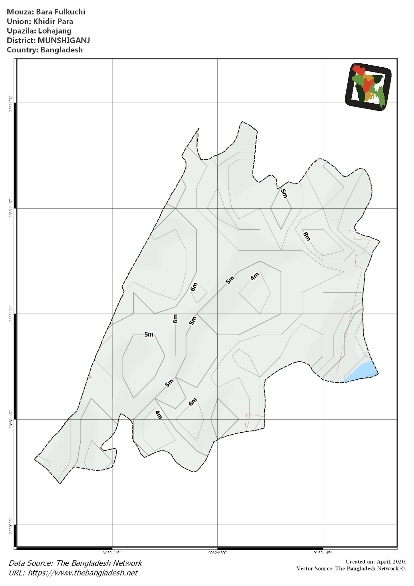 Map of Bara Fulkuchi Mouza of Lohajang Upazila, MUNSHIGANJ Map of Bara Fulkuchi Mouza of Lohajang Upazila, MUNSHIGANJ, Bangladesh.