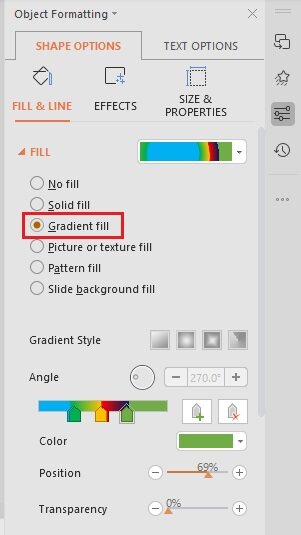 How to use gradient fill in WPS Office