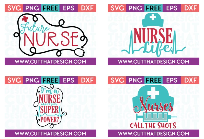 Download Free Nursing Healthcare Themed Svgs PSD Mockup Templates