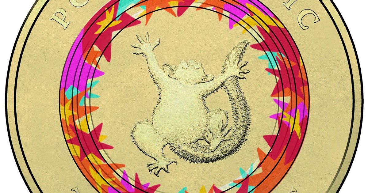 2017 Possum Magic 2 Coin Multi Coloured Red