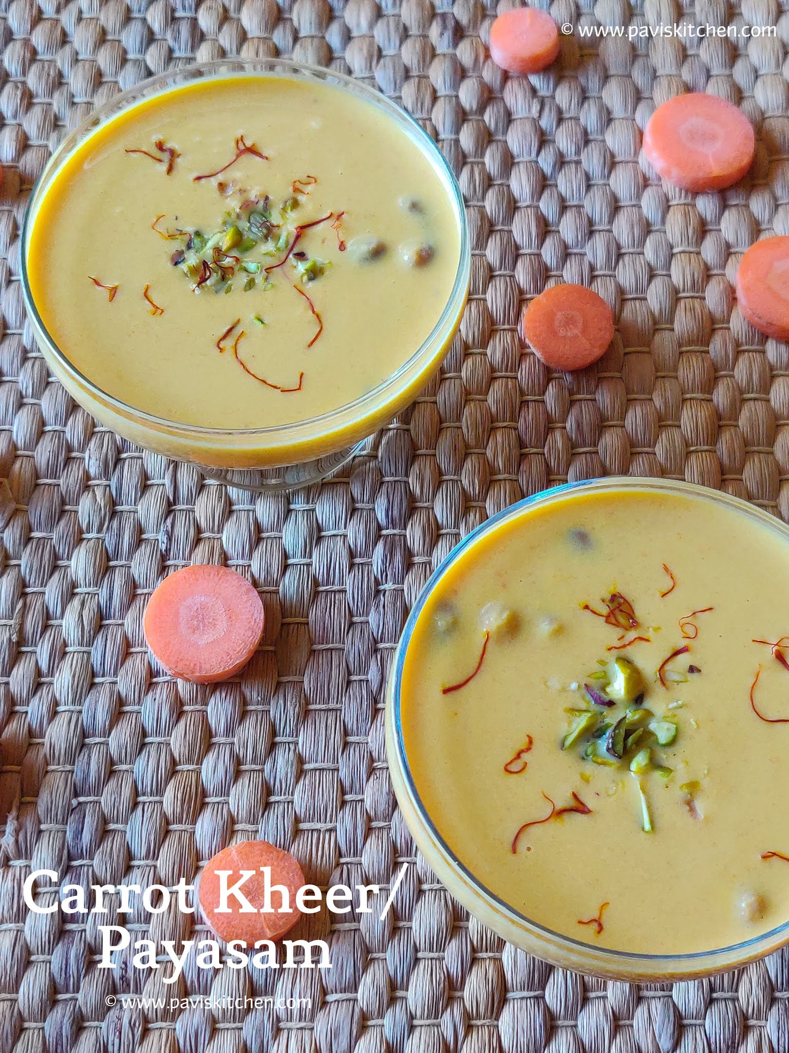 Carrot kheer recipe Carrot payasam recipe Gajar ka kheer Indian