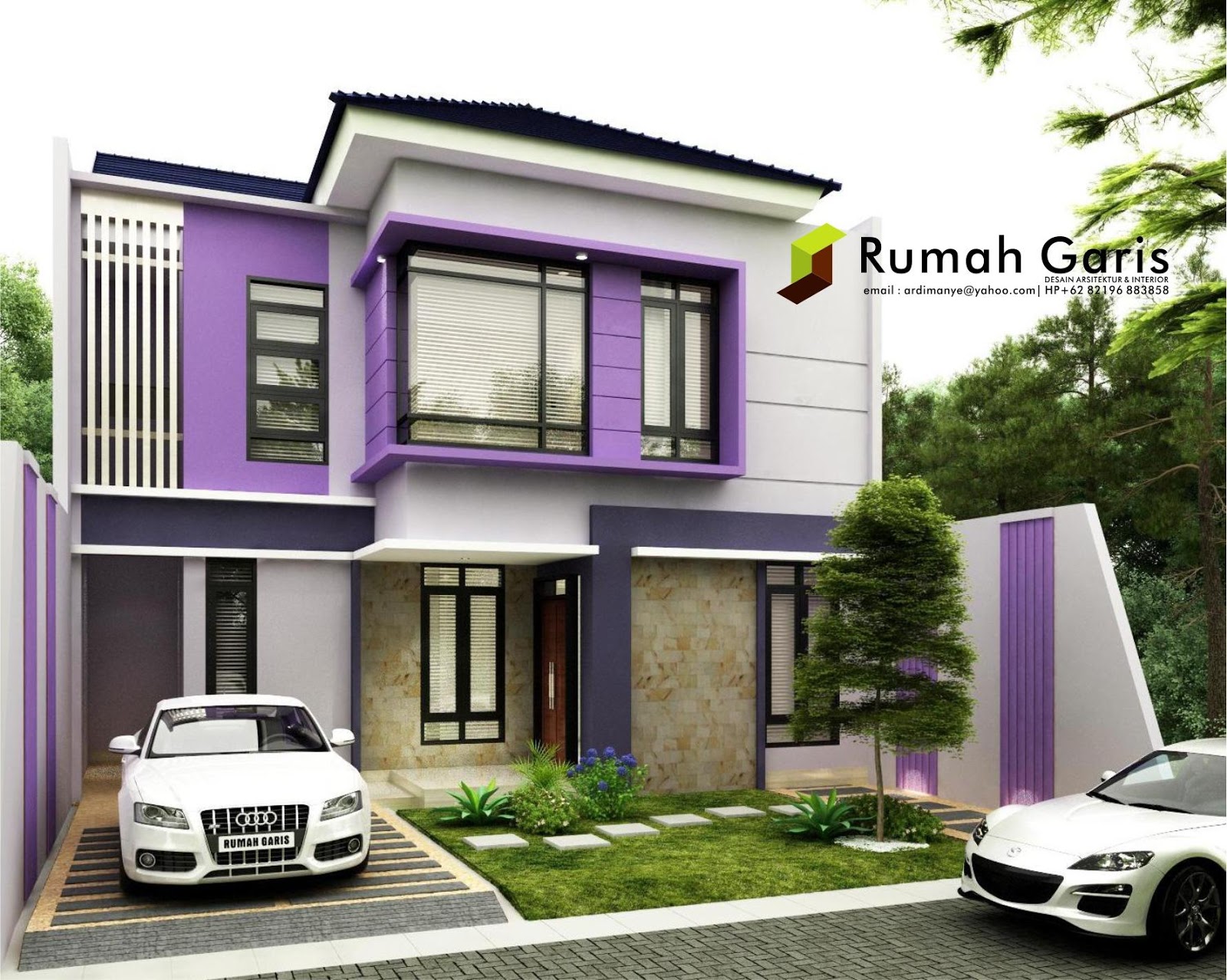  Desain  rumah  tinggal 2  lantai  di lahan 10x25 meter di 