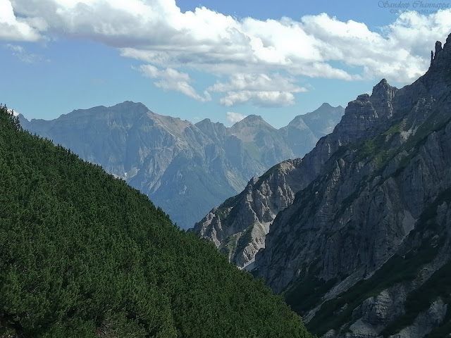 Various mountain range as seen during the hike