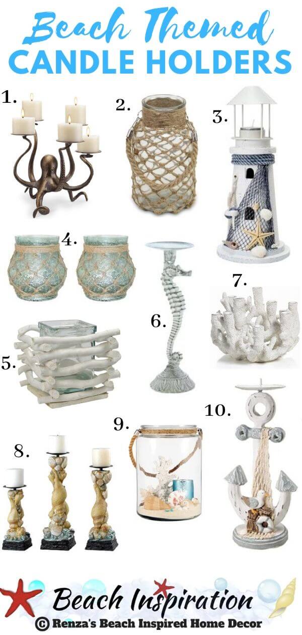 35+ Beautiful Beach Themed Candle Holders