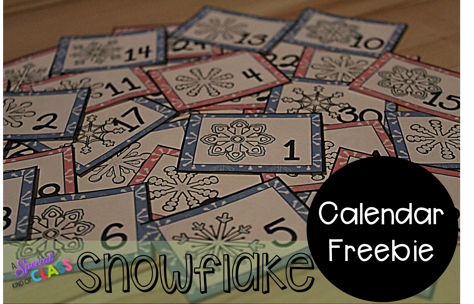 A special kind of class Snowflake Calendar Numbers