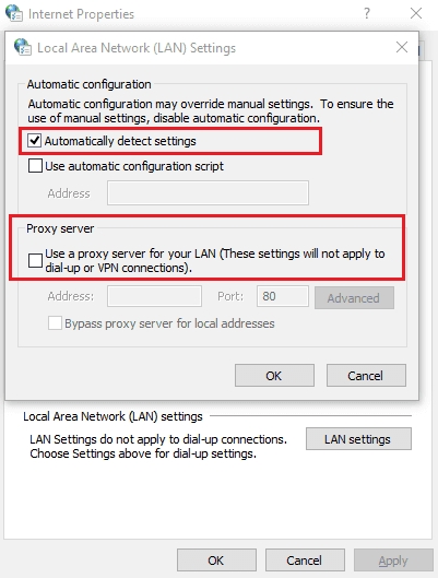 fix unable to connect to the proxy server