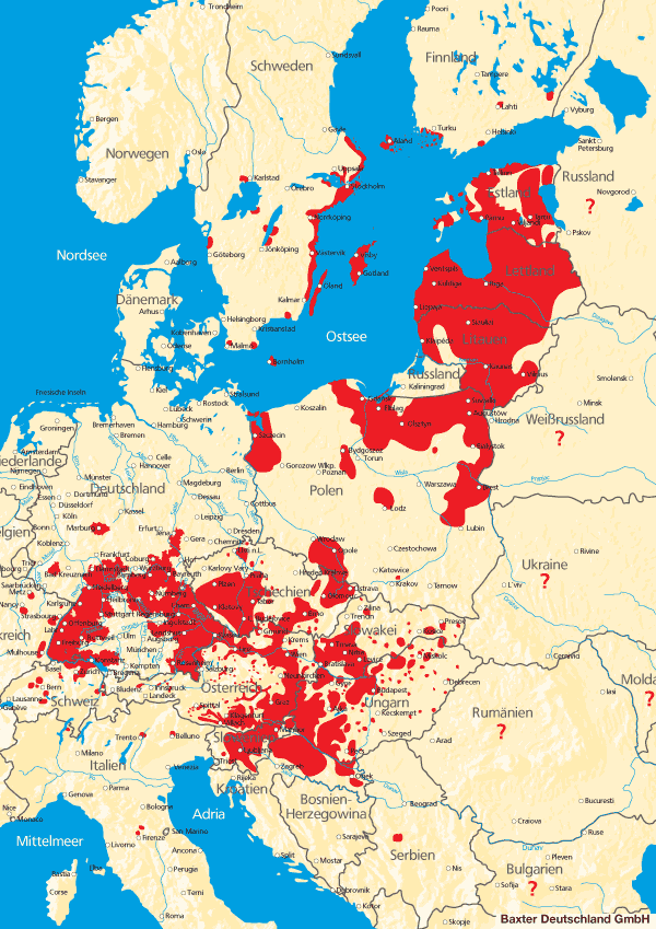 Zecken: Zeckenpopulation Europa