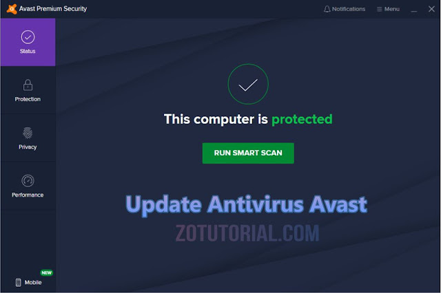 Cara Update Antivirus Avast di Laptop/PC Windows