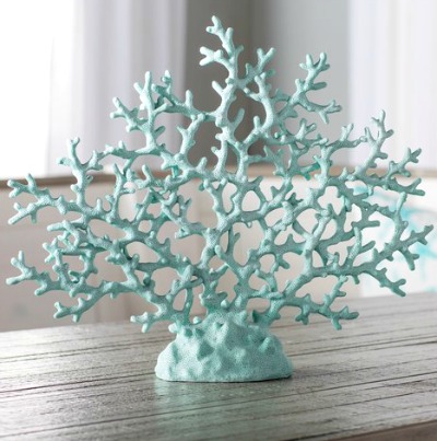 Light Blue and Teal Coral Sculptures