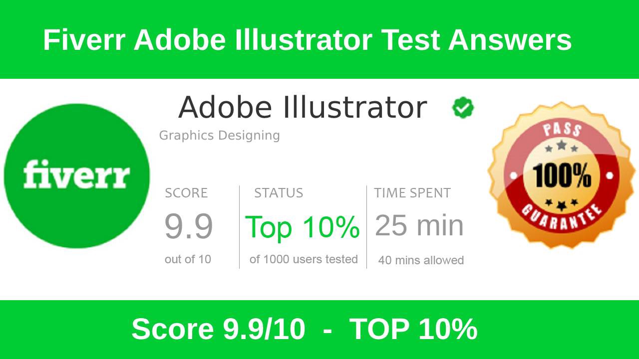 Fiverr adobe illustrator skill test question and answer 2020