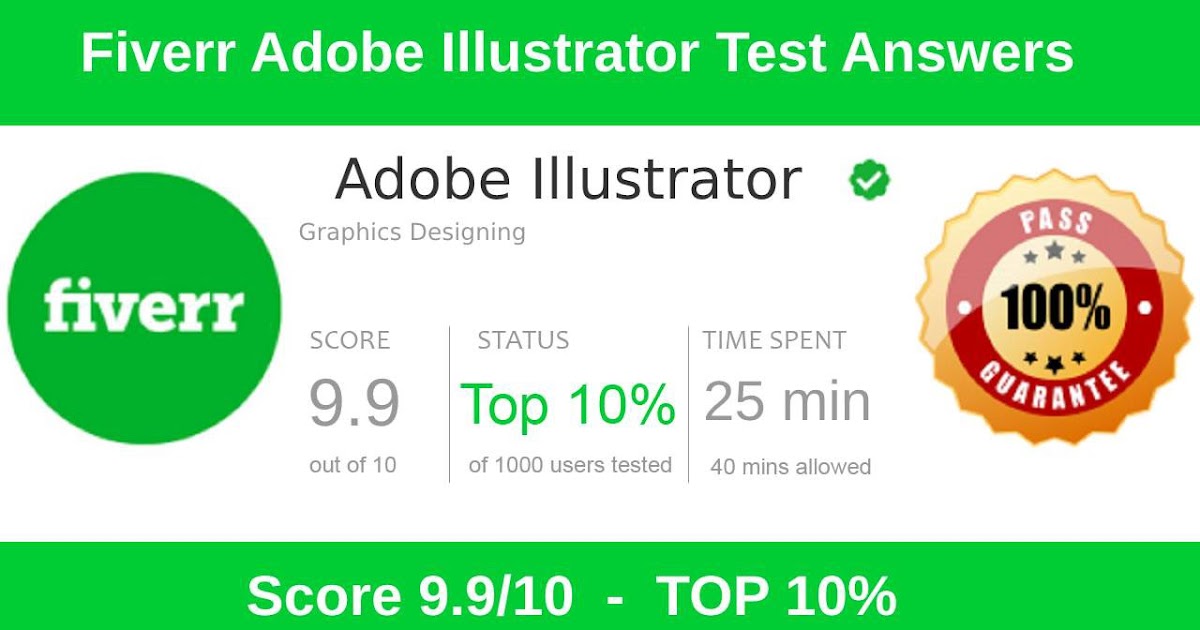 Fiverr adobe illustrator skill test question and answer 2020
