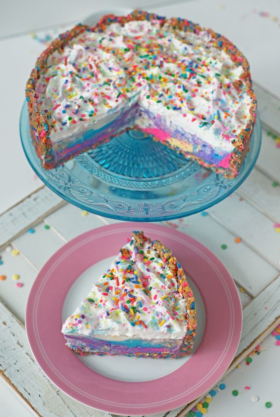Unicorn Pie with Sprinkle Crust Best Food
