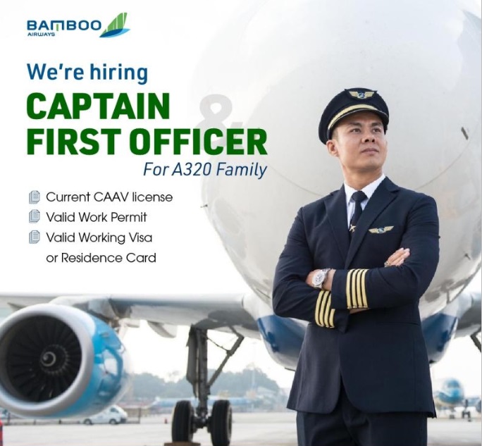 Fly Gosh Bamboo Airways Pilot Recruitment A320 Captain And First Officer