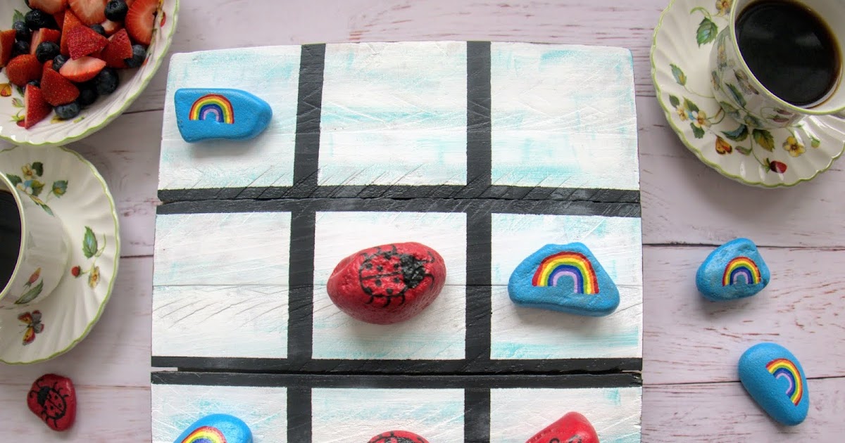 How to Make a DIY Painted Rock Noughts and Crosses Game Your Kids Will LOVE! {with step-by-step tutorial}
