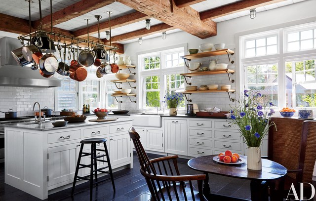 Beautiful country farmhouse kitchen in Architectural Digest on pinterest