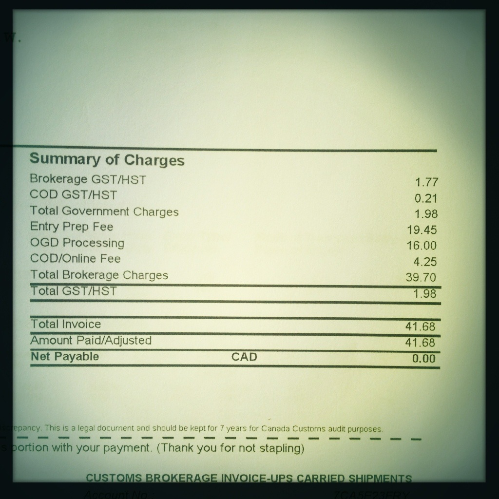 Ups Customs Brokerage Invoice Invoice Template