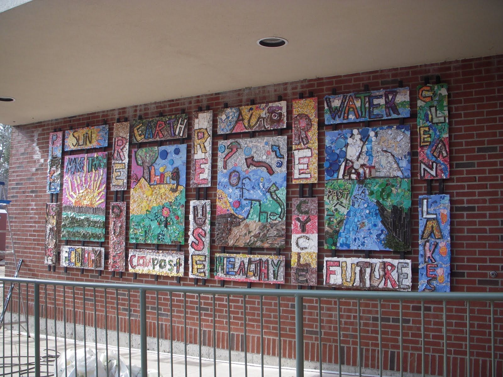 Eco Artworks Recycled Materials Mural