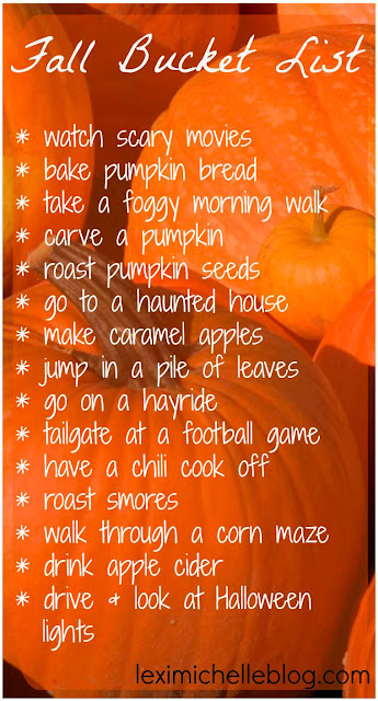 Fall Bucket List- family traditions
