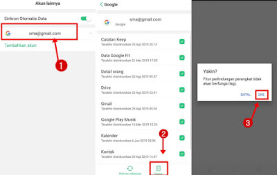 logout gmail di android