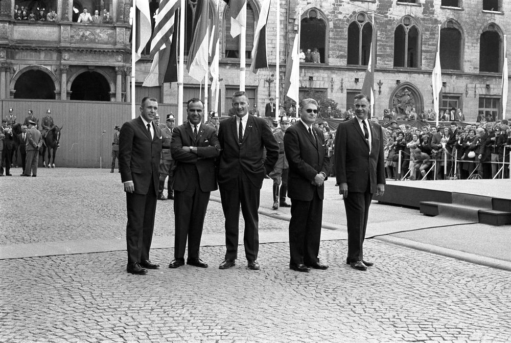 Agents Gerald Blaine, Sam Sulliman, Paul Burns, Chief James Rowley, and Roy Kellerman. Germany 6/25