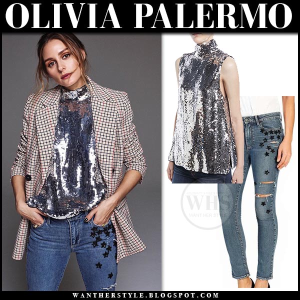 sequin embellished jeans
