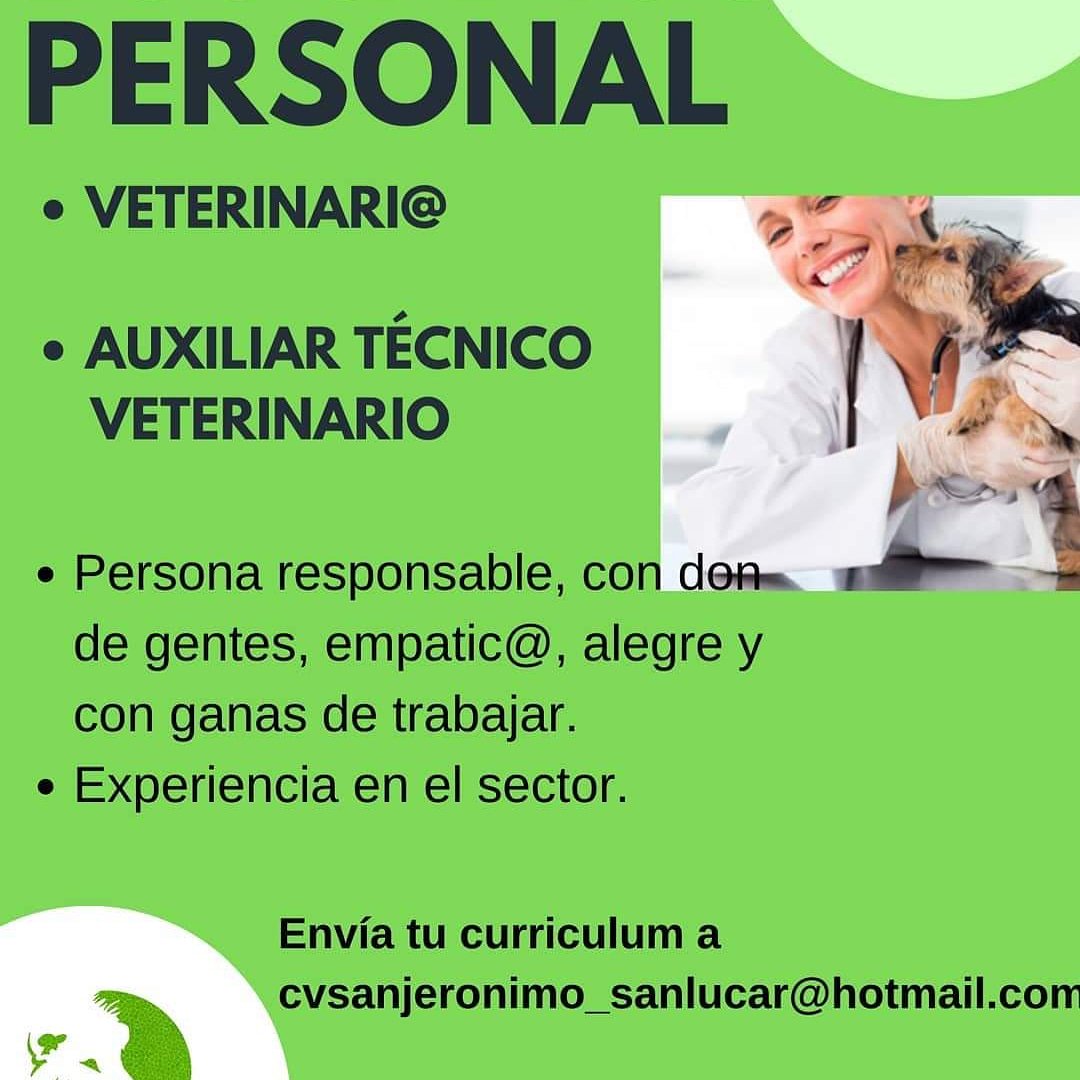 EMPLEO Y FORMACIÓN PROVINCIA de empleo: y Auxiliar técnico/a veterinario/a (Sanlúcar de Barrameda)